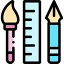 pencil,edit tools,paint brush,ruler,graphic tools